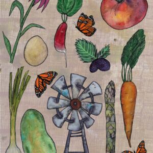 Fine Art Giclee Print Farm Veggies