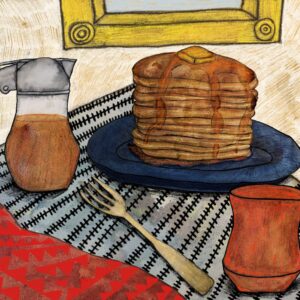 Fine Art Giclee Print Pancakes and Syrup