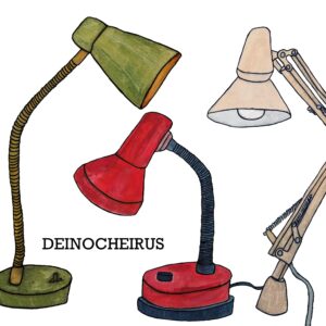 Fine Art Giclee Print Desk Lamp Deinocheirus