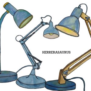 Fine Art Giclee Print Desk Lamp Herrerasaurus
