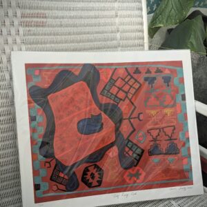 Fine Art Giclee Print Reg Red Rug