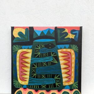 Acrylic Painting, Sacred Snake Vessel