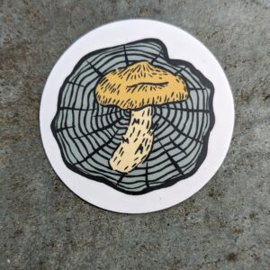 Vinyl Sticker Shiitake Circle