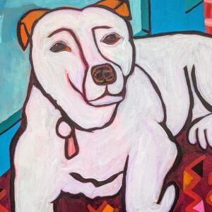 Acrylic Painting, Lucy at Peace