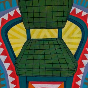 Acrylic Painting, Green Chair