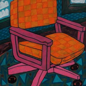 Acrylic Painting, Orange Chair