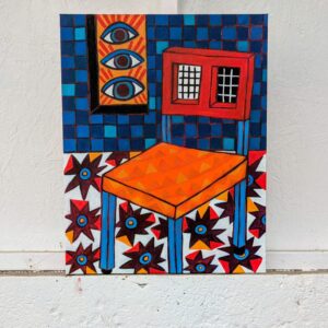 Acrylic Painting, Little Orange Chair