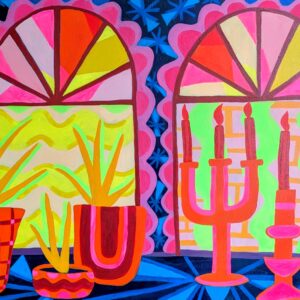 Acrylic Painting, Two Different Outlooks