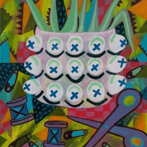 Acrylic Painting, Bubble Plant